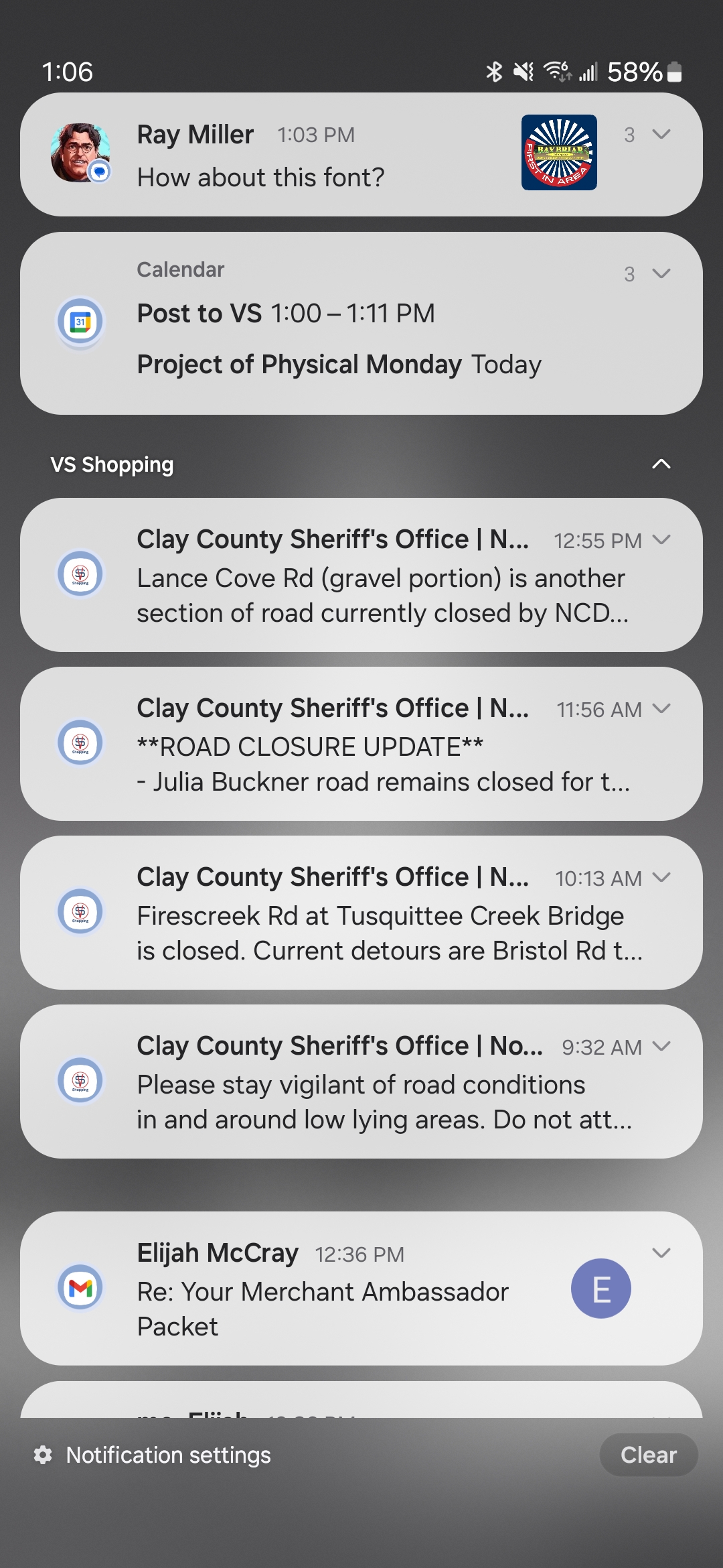 Lock Screen Notification Example